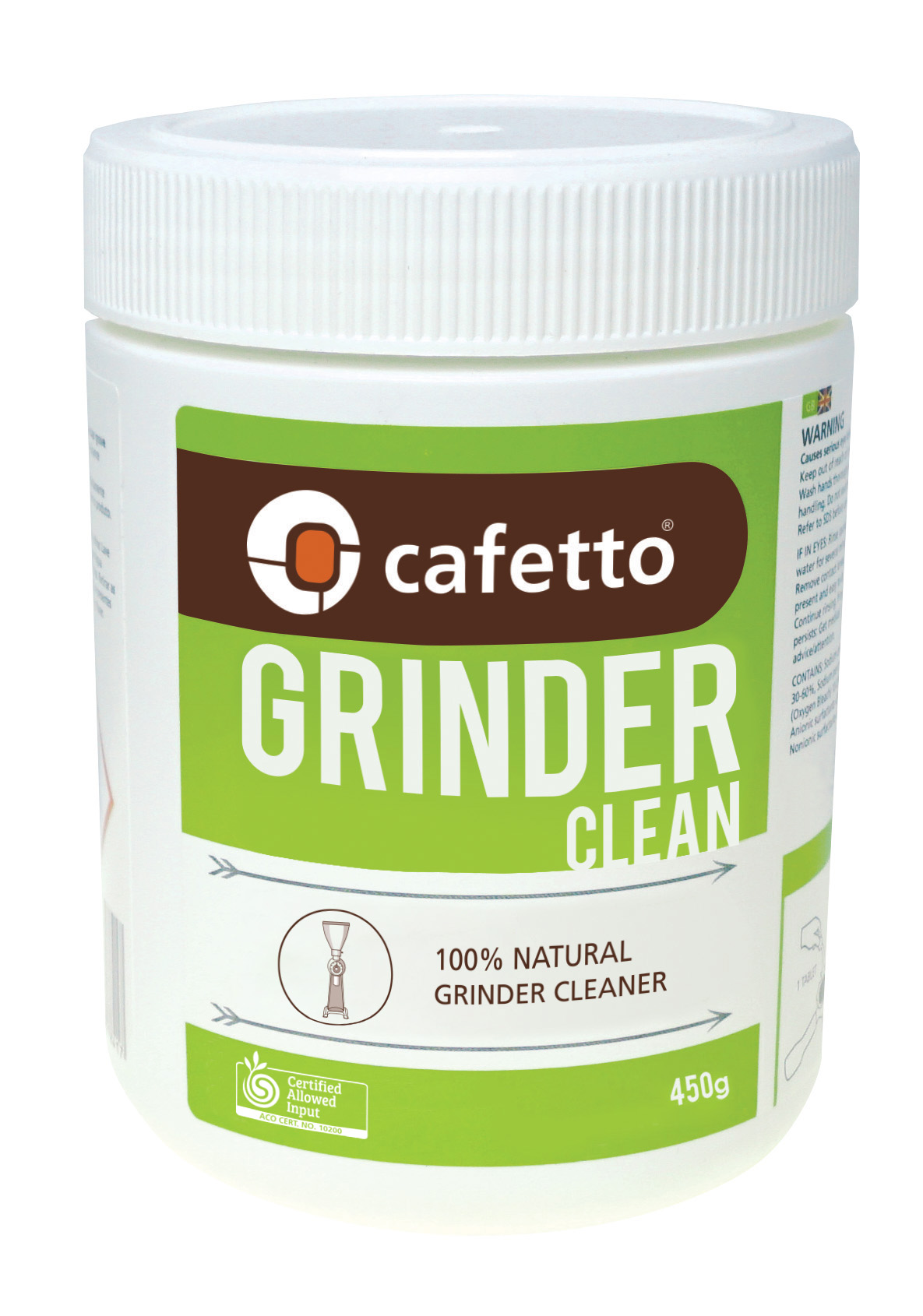 Granule organice din cereale CAFETTO GRINDER Clean, pentru curatarea rasnitelor, Borcan 450g